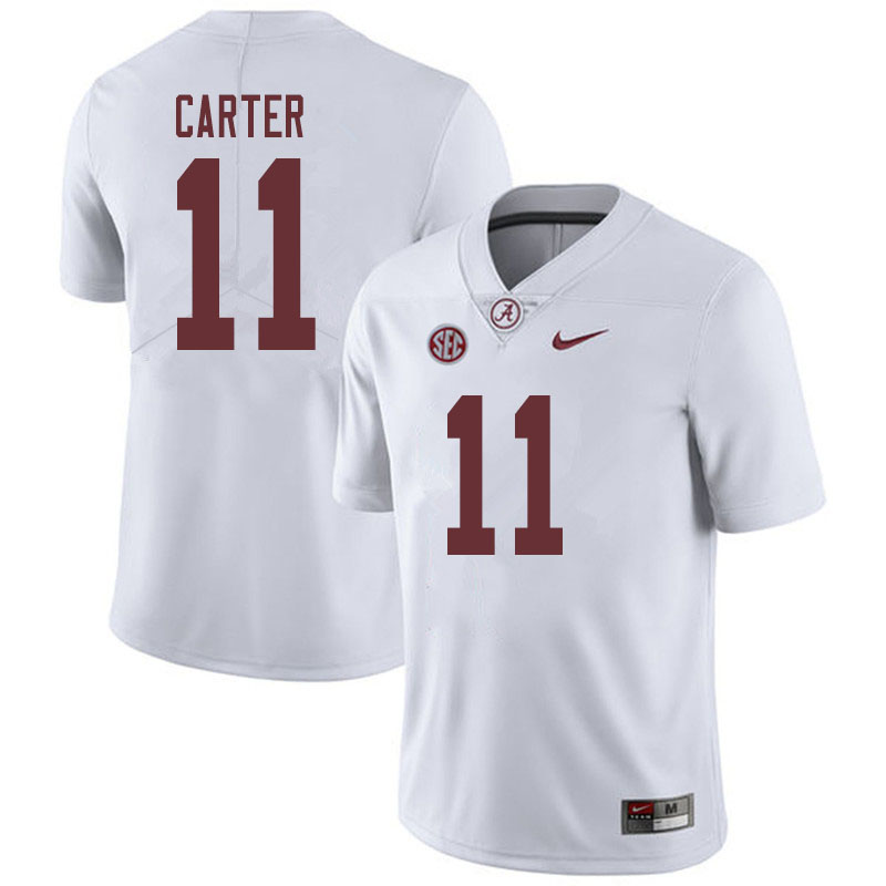 Men #11 Scooby Carter Alabama Crimson Tide College Football Jerseys Sale-White